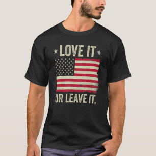 Amerika houdt ervan of laat de Amerikaanse vlag ac T-shirt