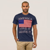 Amerika houdt ervan of laat het Mannen donkere T-s T-shirt (Voorkant volledig)