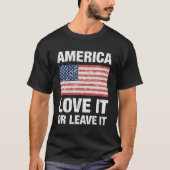 Amerika houdt ervan of laat het met ons vlag t-shirt (Voorkant)