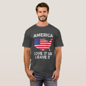 Amerika houdt ervan of laat het, Pro Amerika  T-shirt (Voorkant volledig)