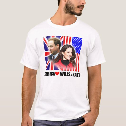 Amerika houdt van Prince William & Kate Shirt (Voorkant)
