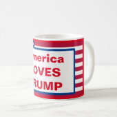Amerika HOUDT VAN TRUMP KOFFIE MOK (Voorkant rechts)