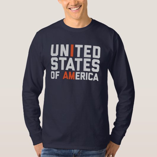 Amerika Ik ben T-shirt (Voorkant)