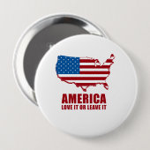 Amerika. Ik hou ervan of laat het. Ronde Button 4,0 Cm (Voorkant /achterkant)