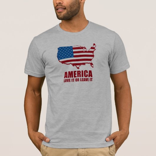 Amerika. Ik hou ervan of laat het. T-shirt (Voorkant)
