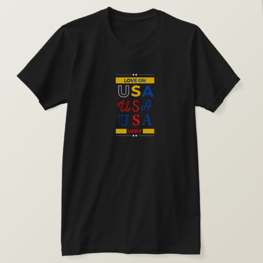 Amerika in het hart t-shirt (Design voorkant)
