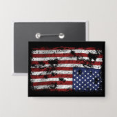 Amerika in nood - Omgekeerde vlag Button (Voorkant / Achterkant)