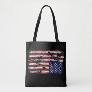 Amerika in nood - Omgekeerde vlag Tote Bag