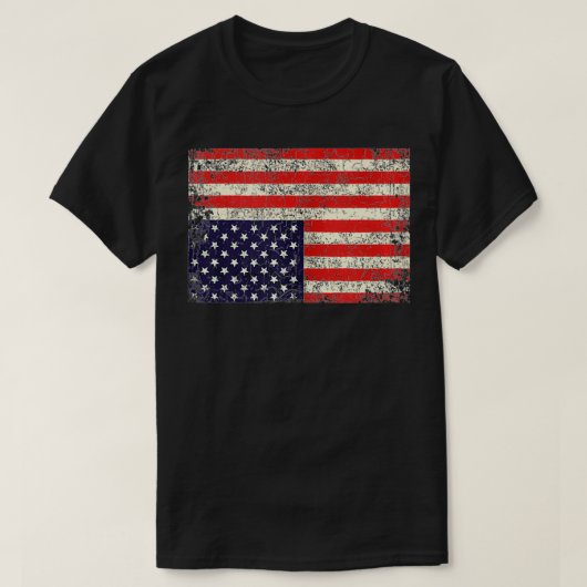 Amerika in nood onderaan vlag t-shirt (Design voorkant)