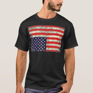 Amerika in nood onderaan vlag t-shirt