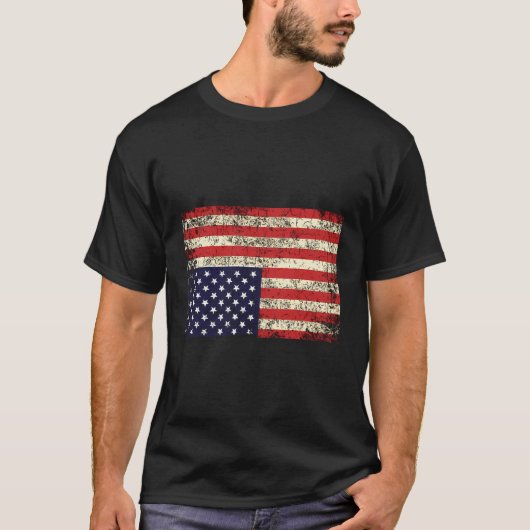 Amerika in nood ondersteboven vlag t-shirt (Voorkant)
