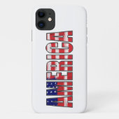 AMERIKA in vlag-kleuren Case-Mate iPhone Case (Achterkant)