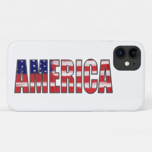 AMERIKA in vlag-kleuren Case-Mate iPhone Case