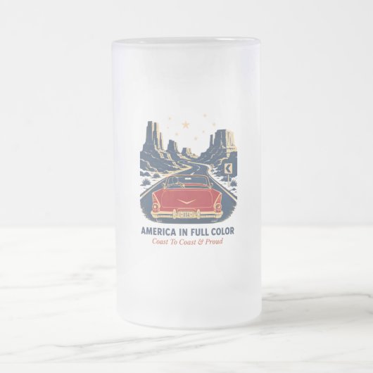 Amerika in volle kleur bierpul matglas bierpul (Center)