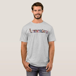 Amerika in Vuurwerk T-shirt