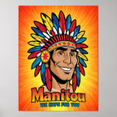 Amerika-Indianer-Leuchtfeuer Farben. Poster (Voorkant)