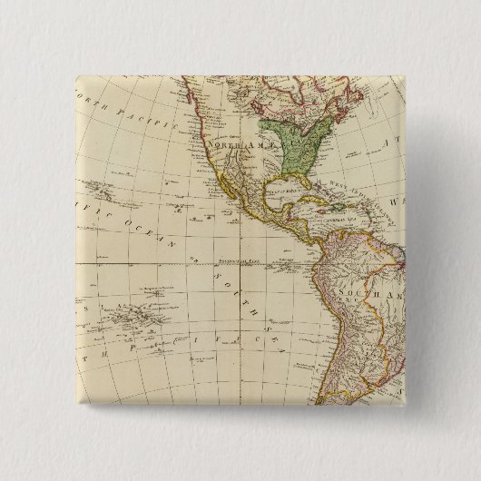 Amerika - Indische Tribe-nederzettingen Vierkante Button 5,1 Cm (Voorkant)