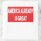 Amerika is al geweldig rechthoekige sticker (Tas)
