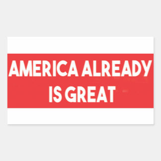 Amerika is al geweldig rechthoekige sticker