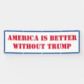 Amerika is beter zonder Trump Spandoek (Horizontaal)