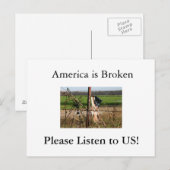 Amerika is Broken, Ple... Briefkaart (Voorkant / Achterkant)