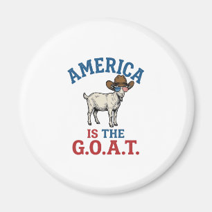 Amerika Is De G.O.A.T Patriottische Geit Cowboy Sh Magneet