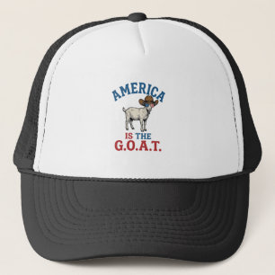 Amerika Is De G.O.A.T Patriottische Geit Cowboy Sh Trucker Pet