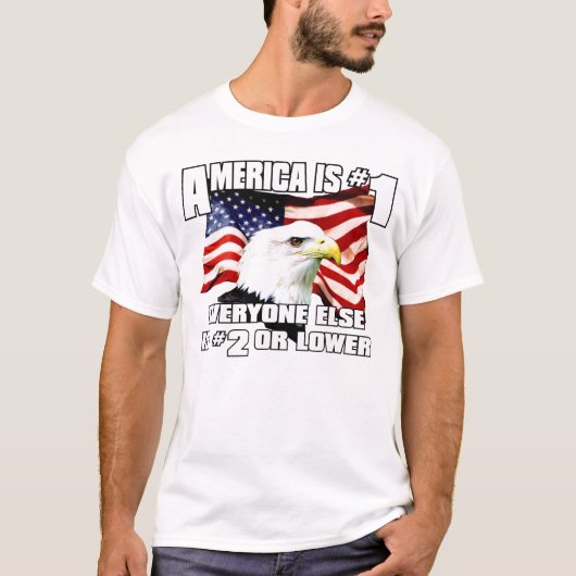 Amerika is de nummer 1 T-shirt (Voorkant)