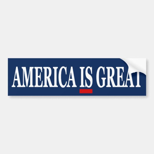 Amerika is een geweldige anti-trump Bumpersticker (Voorkant)