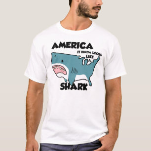 Amerika is een haai (of zie de nieuwe noodlijdende t-shirt