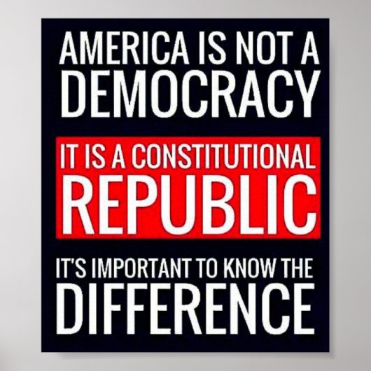 Amerika is geen democratie poster (Voorkant)