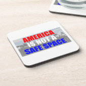 Amerika is geen veilige ruimte bier onderzetter (Linkerzijde)