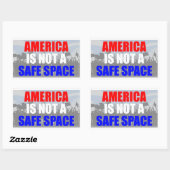 Amerika is geen veilige ruimte rechthoekige sticker (Vel)