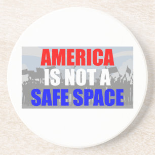 Amerika is geen veilige ruimte zandsteen onderzetter