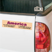 Amerika is geweldig bumpersticker (Op Truck)