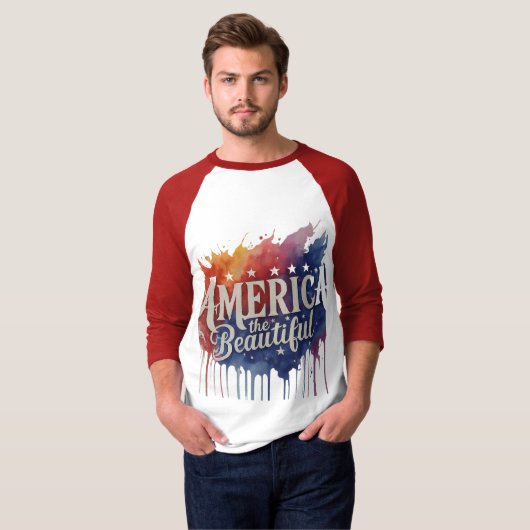 Amerika is het mooie. t-shirt (Voorkant volledig)