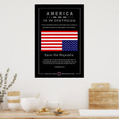 Amerika is in nood poster (Keuken)