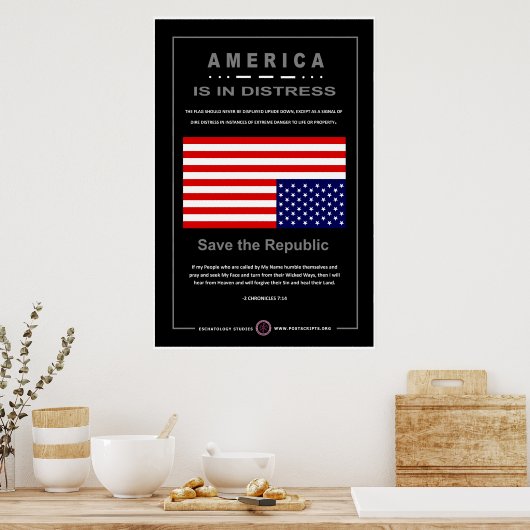 Amerika is in nood poster (Keuken)