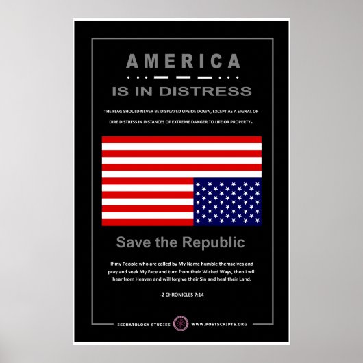 Amerika is in nood poster (Voorkant)
