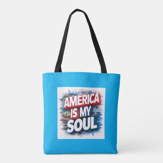 Amerika is mijn ziel Canvas tas - Patriotic Graphi (Achterkant)