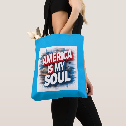 Amerika is mijn ziel Canvas tas - Patriotic Graphi (Dichtbij)