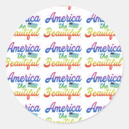Amerika is mooi ronde sticker
