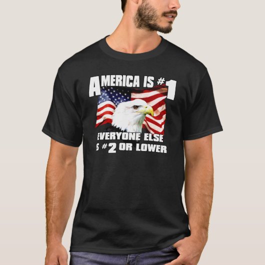 Amerika is nummer 1 t-shirt (Voorkant)