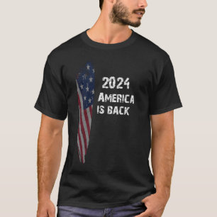 Amerika is terug Vlag 2024 T-shirt