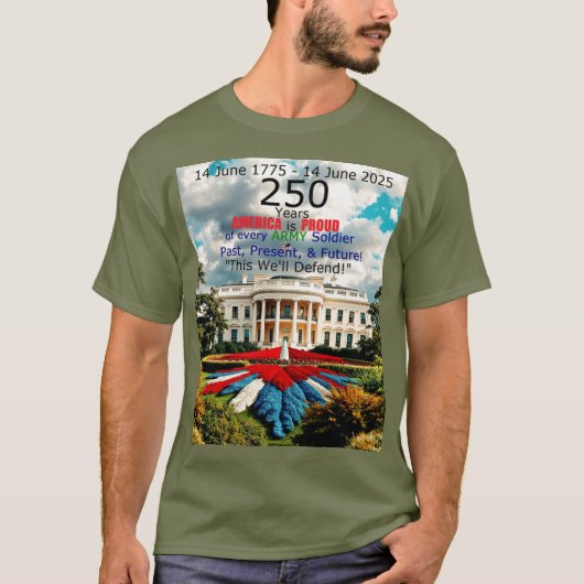 Amerika is trots op het leger t-shirt (Voorkant)