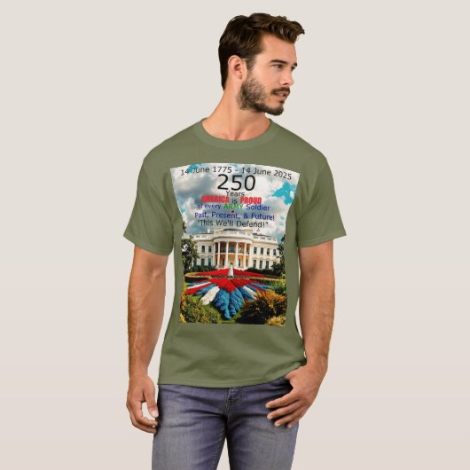 Amerika is trots op het leger t-shirt (Voorkant volledig)
