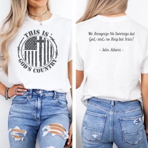 Amerika is zijn land   John Adams Quote T-shirt