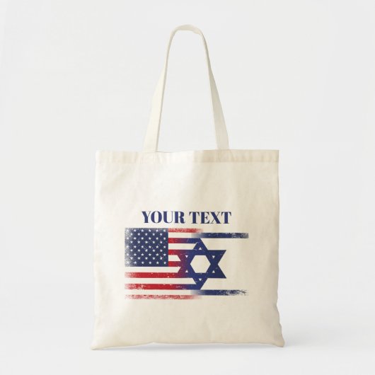 Amerika Israël Vlag Tote Bag (Voorkant)