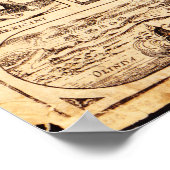 Amerika, kaart Noviter Delineata (1622) Poster (Hoek)