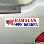 AMERIKA KAMALA'S OPEN GRENS VS! Vlag Bumpersticker (Op auto)